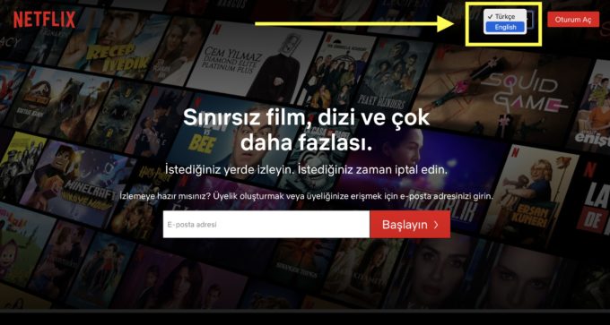netflix トルコ トップページ